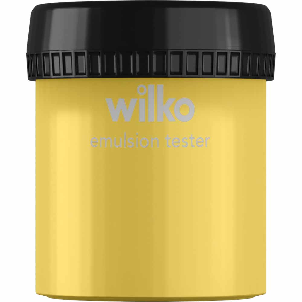 Wilko Lemon Pop Emulsion Paint Tester Pot 75ml Image 1