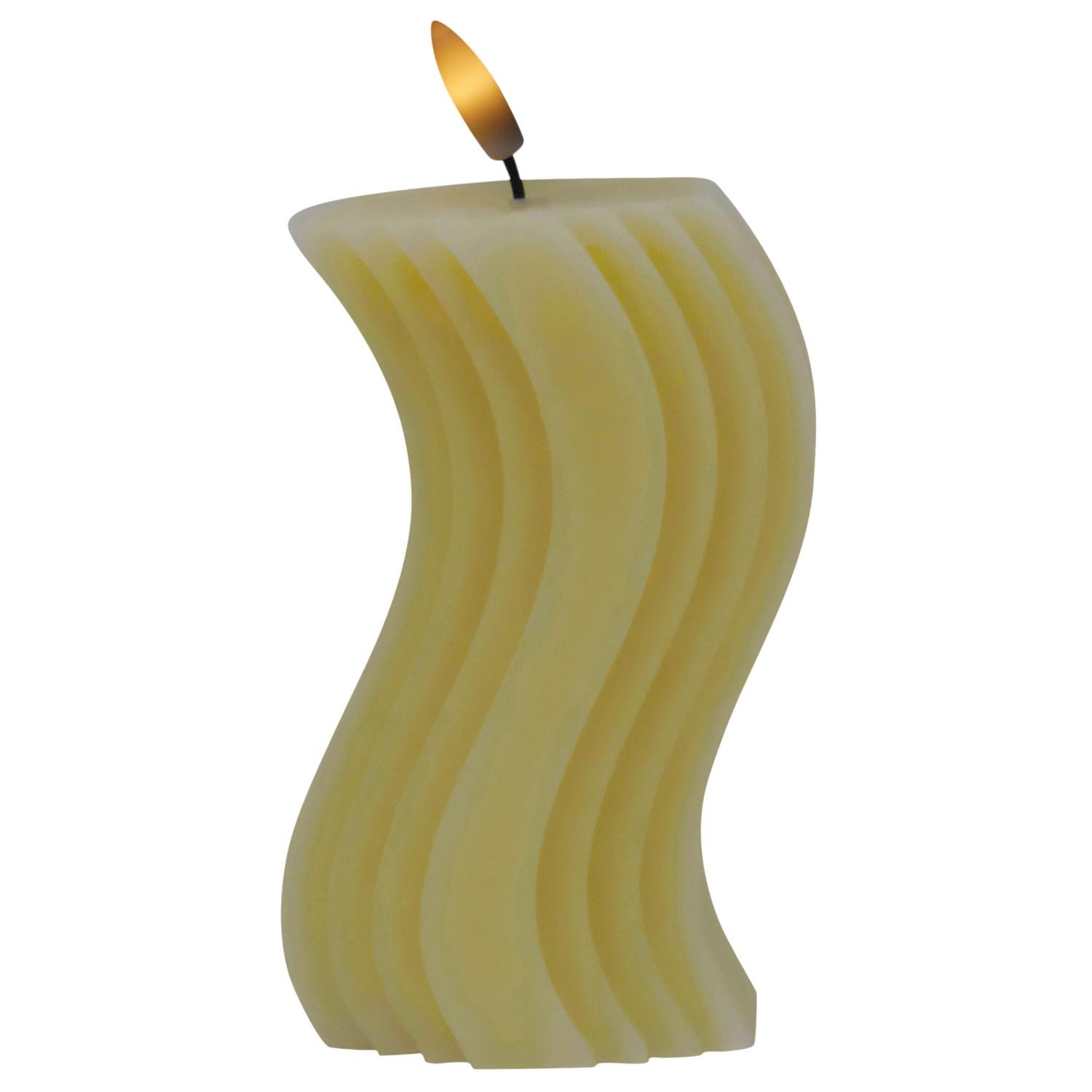Wavy LED Candle - Cream Image 2