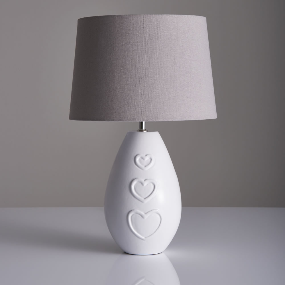 Wilko Heart Detail Table Lamp Image 1