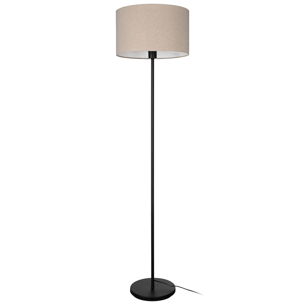 EGLO Feniglia Beige Linen Floor Lamp Image 1