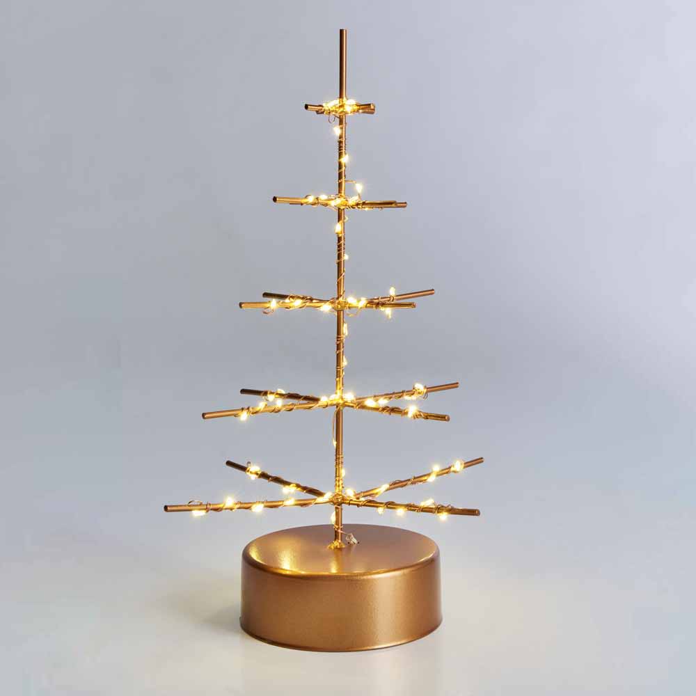 Wilko Tabletop Copper Christmas Tree Image 3