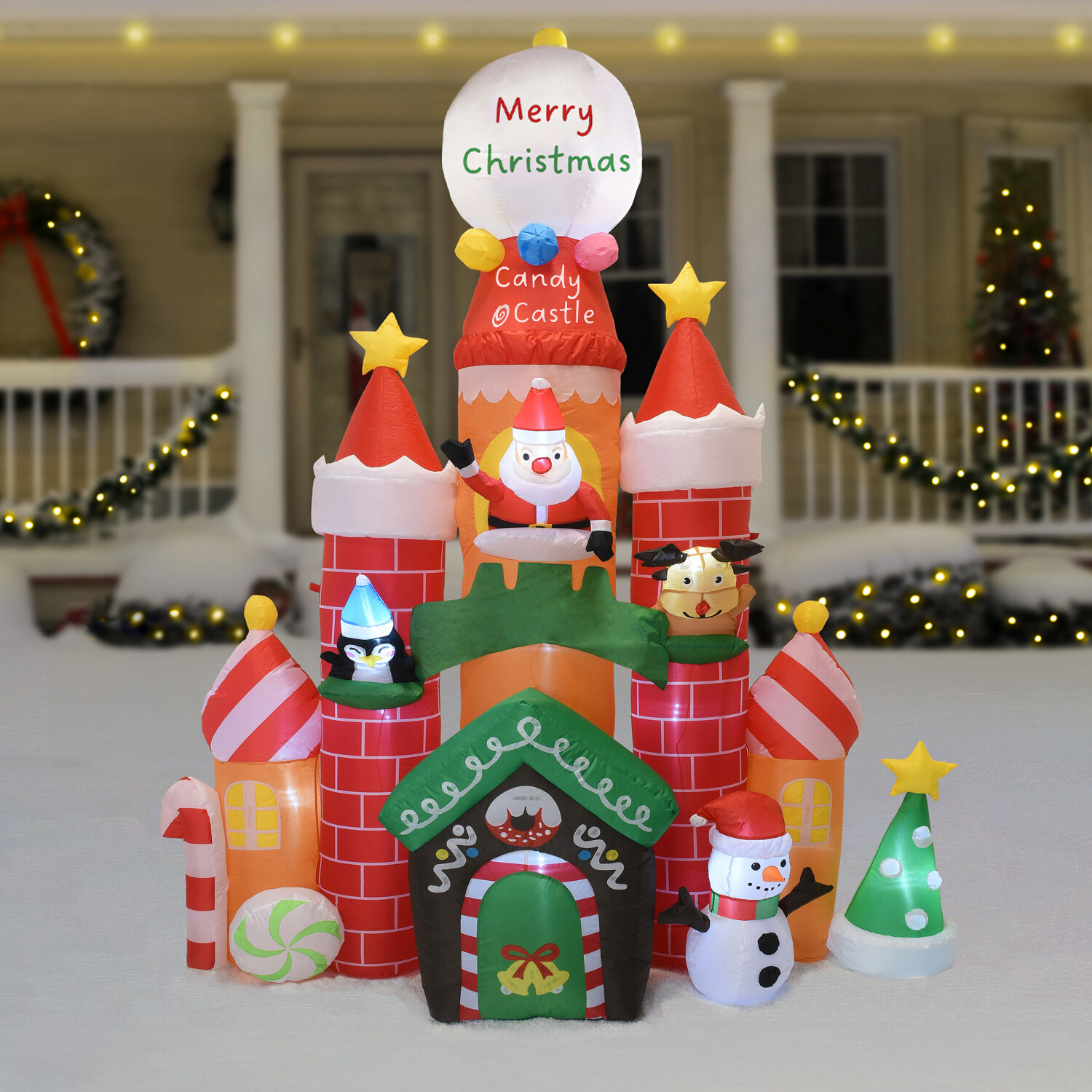 Christmas Inflatable Castle Multicolour | Wilko