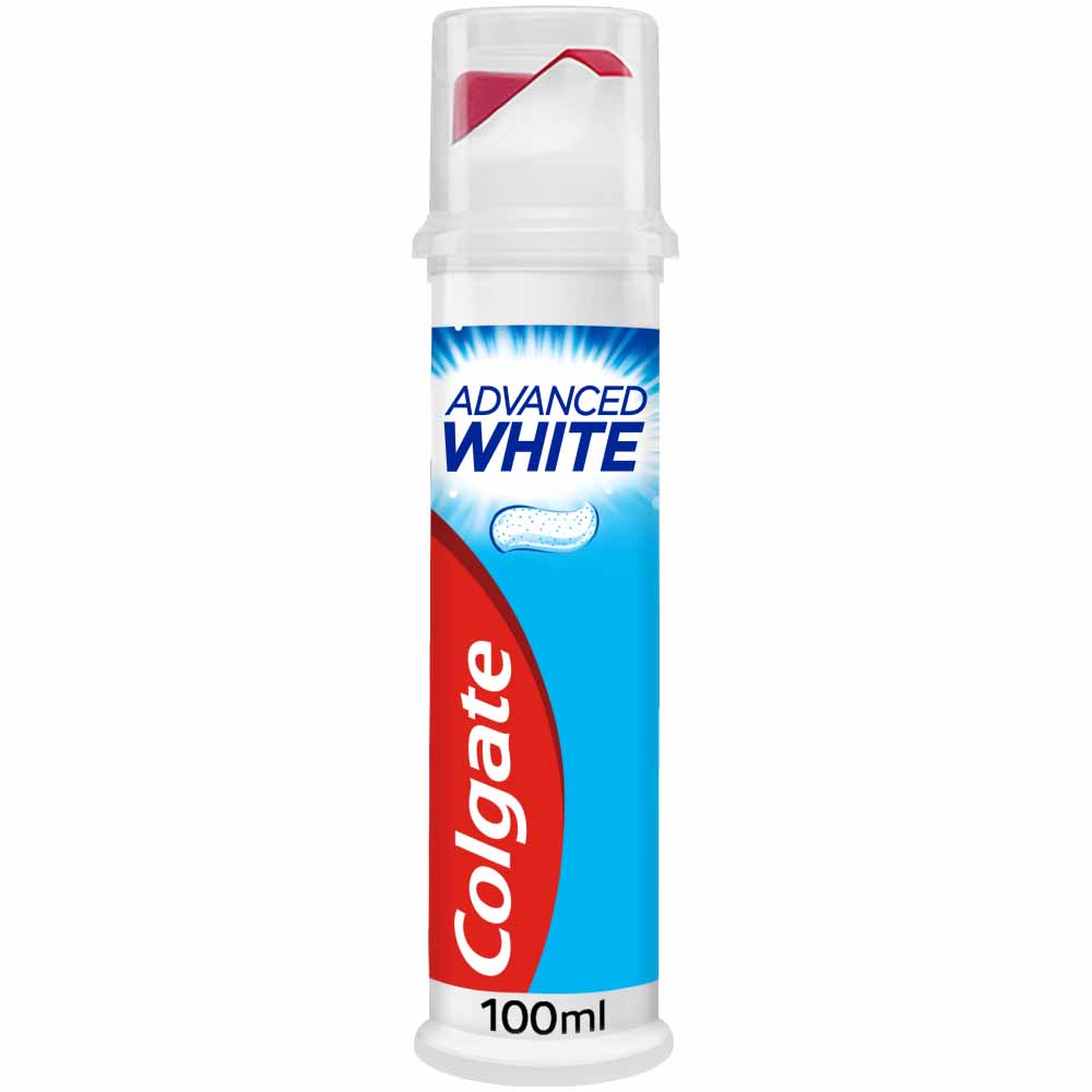 Colgate Toothpaste Pump Advanced White 100ml  - wilko