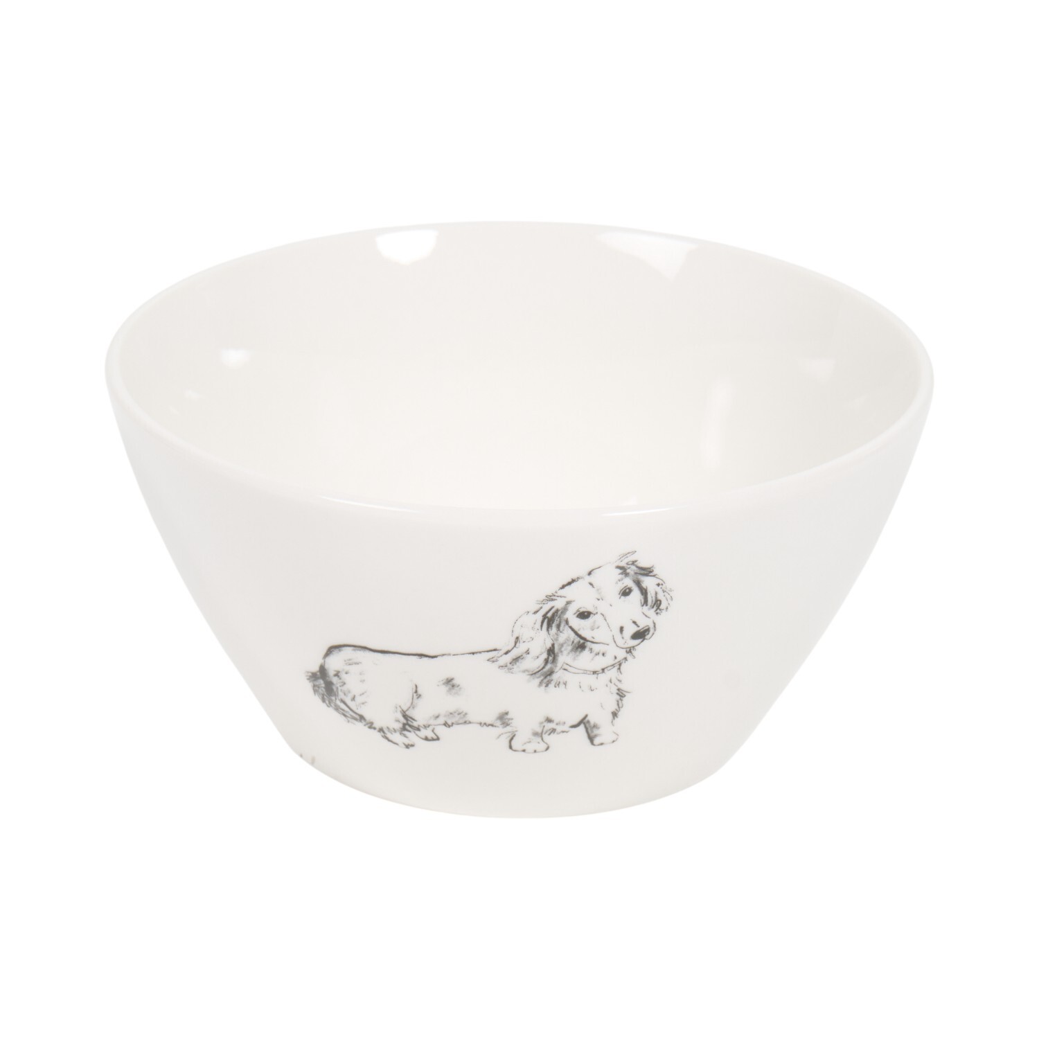 Waggy Tails Triangle Bowl White Image 3