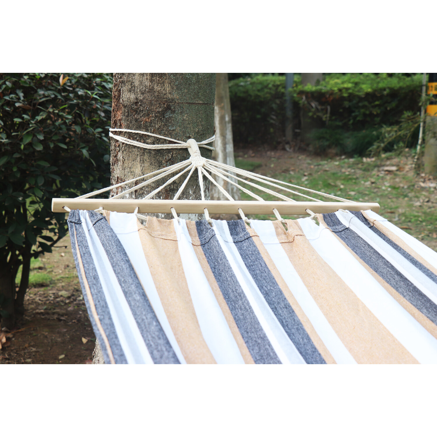 Cotton Hammock with Wooden Bar Image 6
