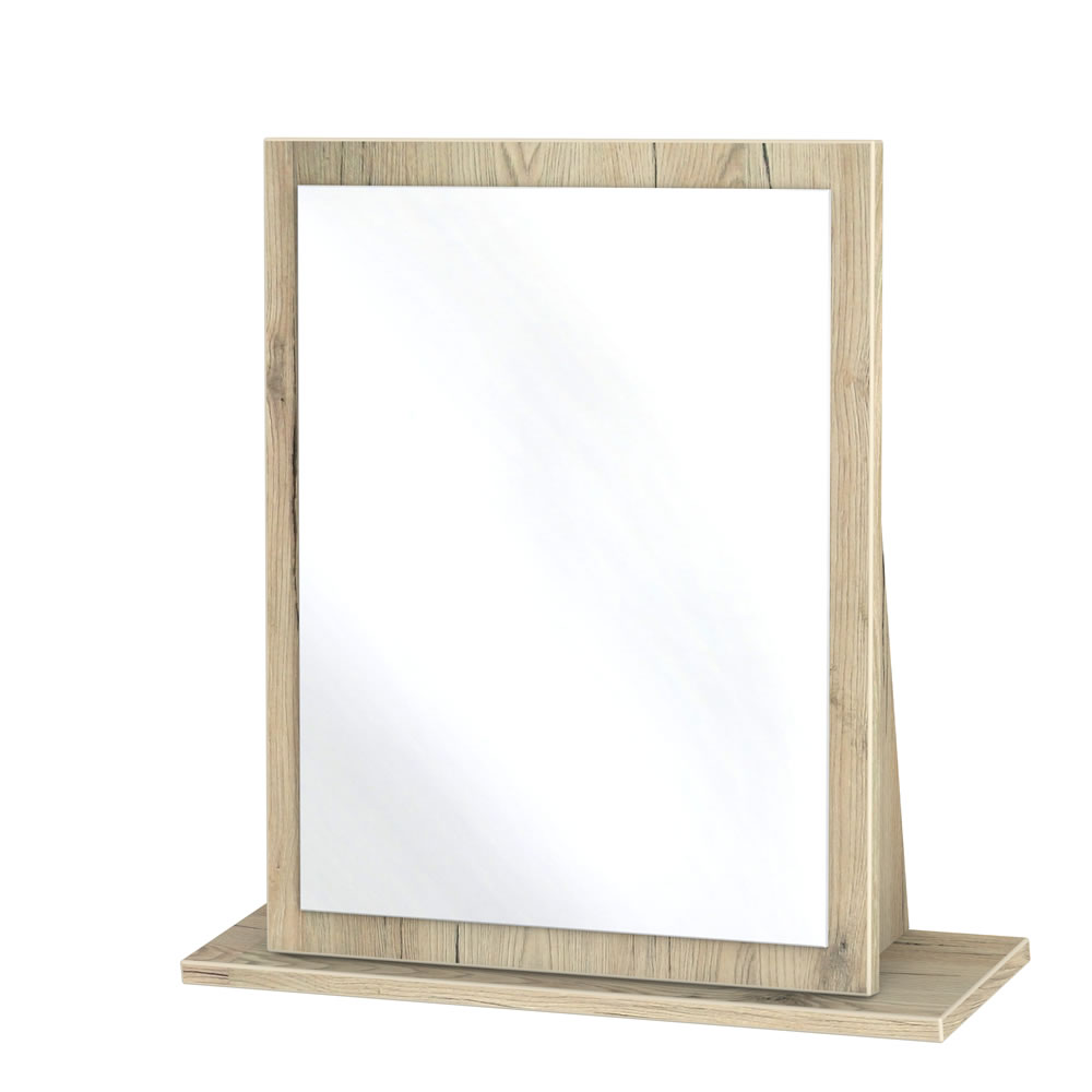 Javea 50 x 48cm Grey Oak Effect Mirror Image 1