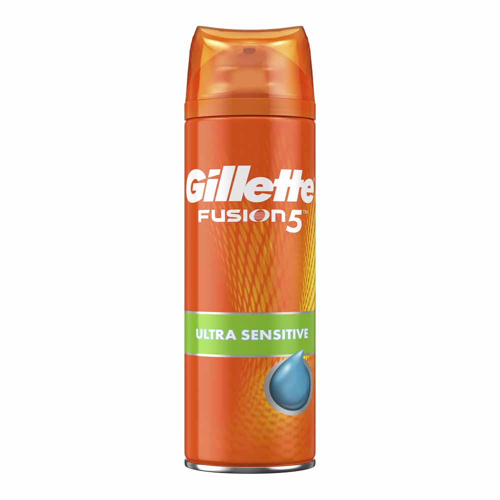 Gillette Fusion 5 Ultra Sensitive Shave Gel 200ml  - wilko