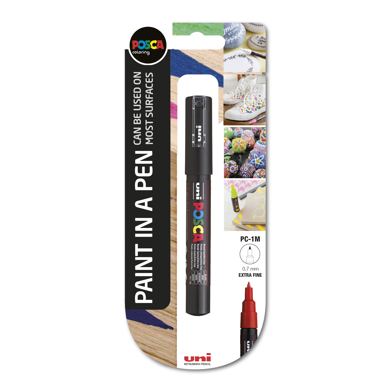 Uni Posca PC-1M Extra Fine Marker Pen - Black Image