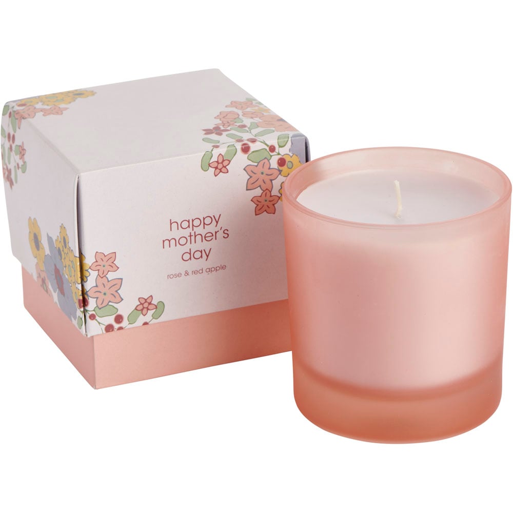 Wilko Happy Mother’s Day Rose and Red Apple Scented Candle Image 1