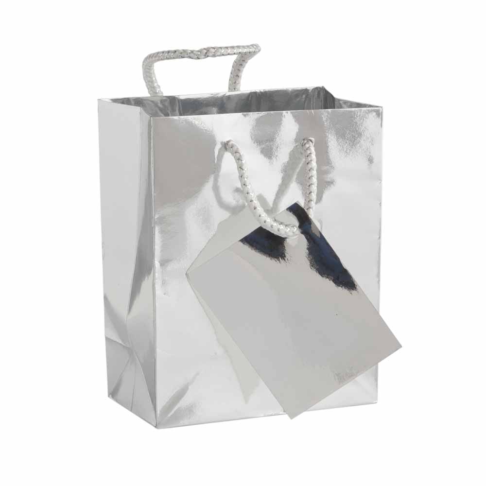 Wilko Holographic Foil Gift Bag Small Image 1