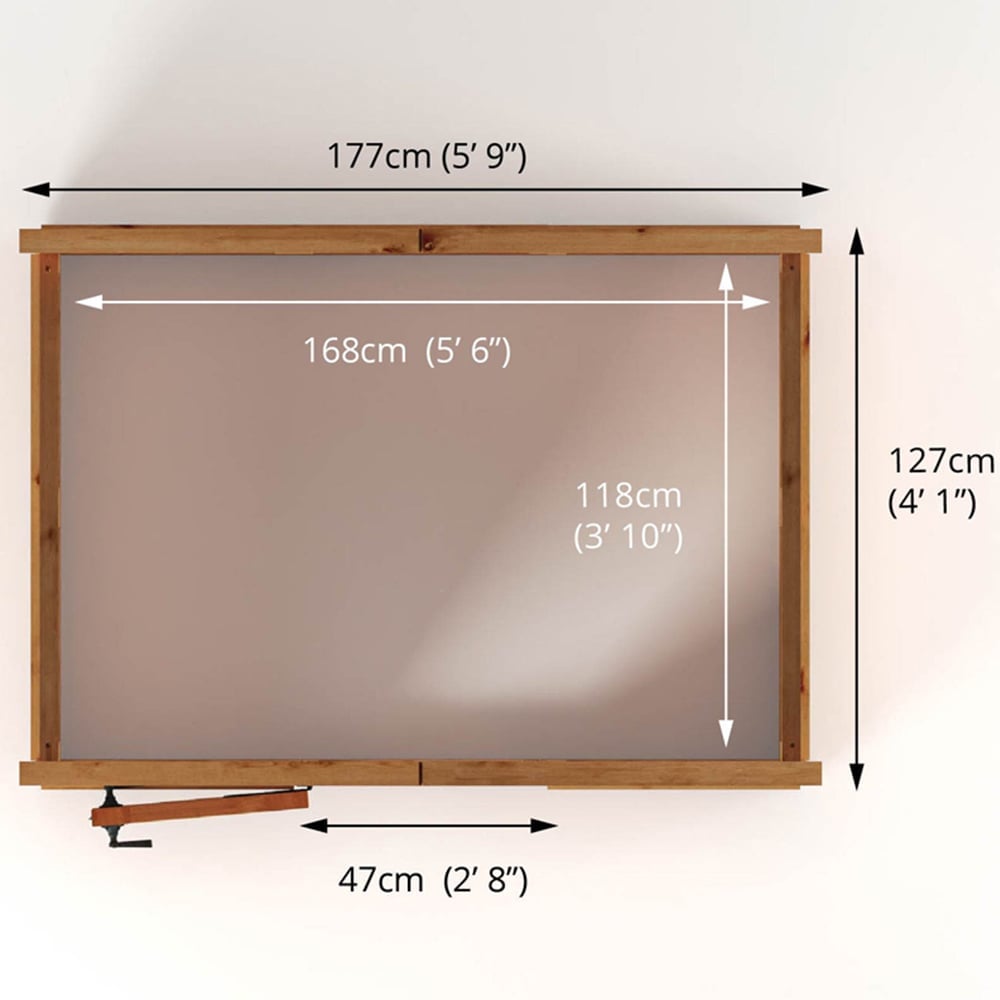 Mercia Woodsman Apex Polycarbonate 4 x 6ft Greenhouse Image 9