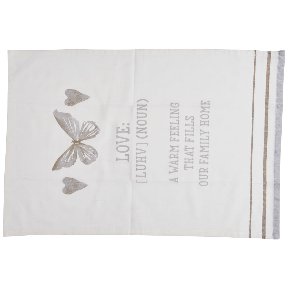 Wilko Flutter Tea Towels 3 pack Image 2