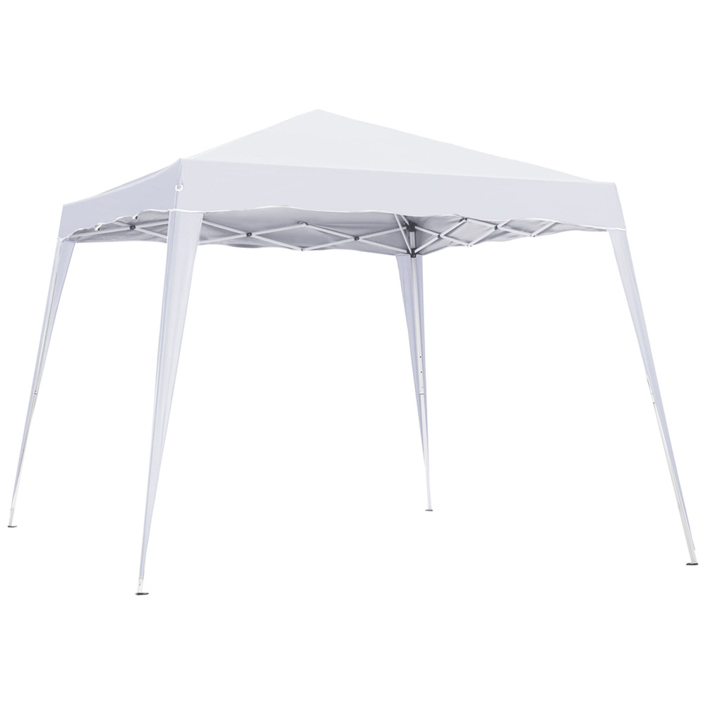 Outsunny 2.5 x 2.5m White Awning Marquee Pop Up Gazebo Image 2