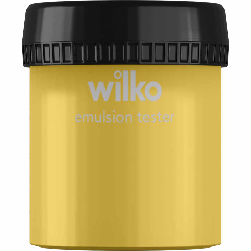 Wilko Retro Yellow Emulsion Paint Tester Pot 75ml Image 1