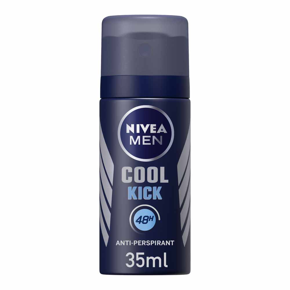 Nivea Men Cool Kick Anti-Perspirant Deodorant Spray Travel Size 35ml Image 1