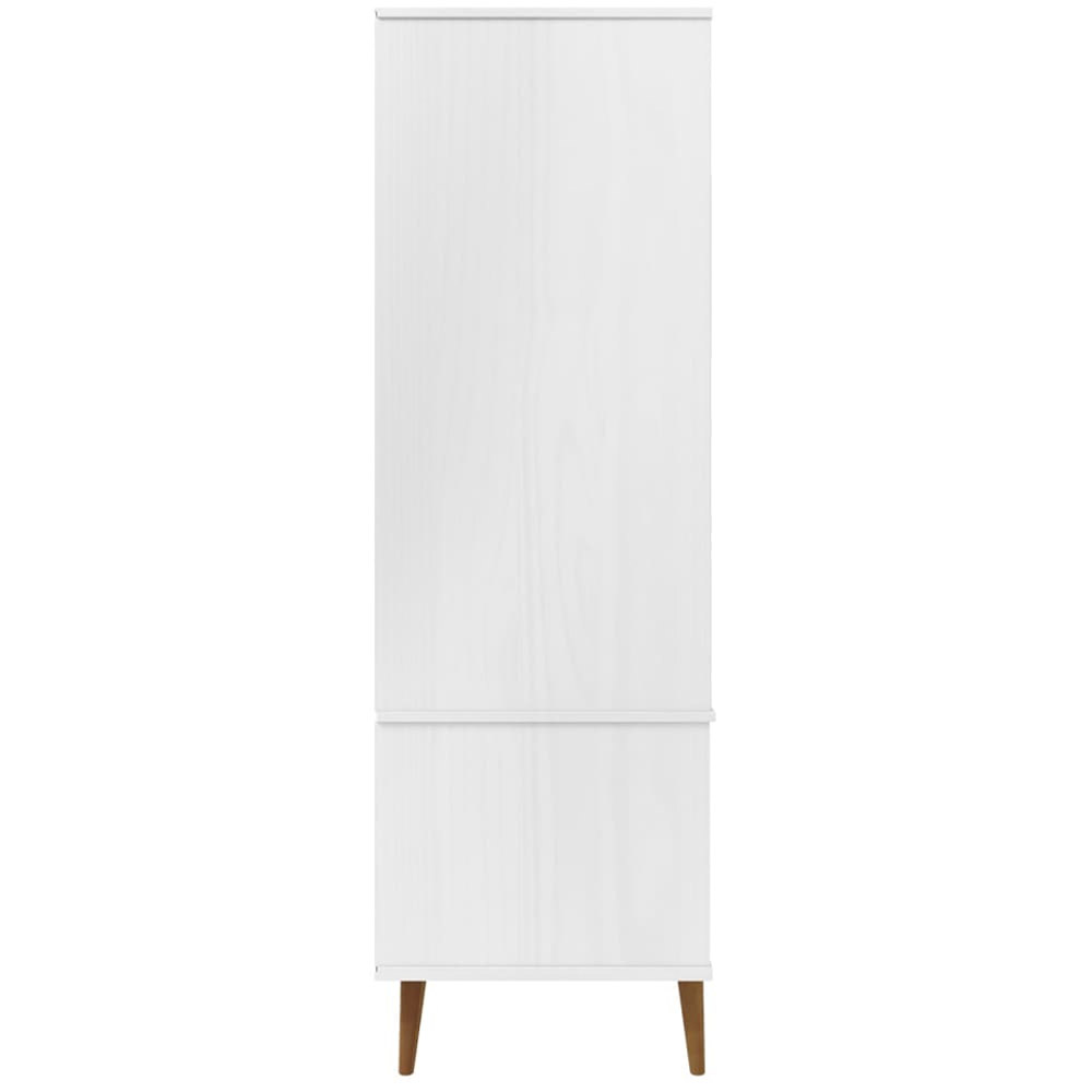 vidaXL Molde 2 Door 2 Drawer White Solid Wood Pine Wardrobe Image 6