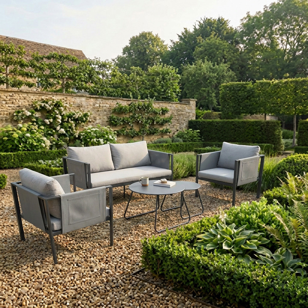 6 Piece Sicily Sofa Set - Grey Image 1