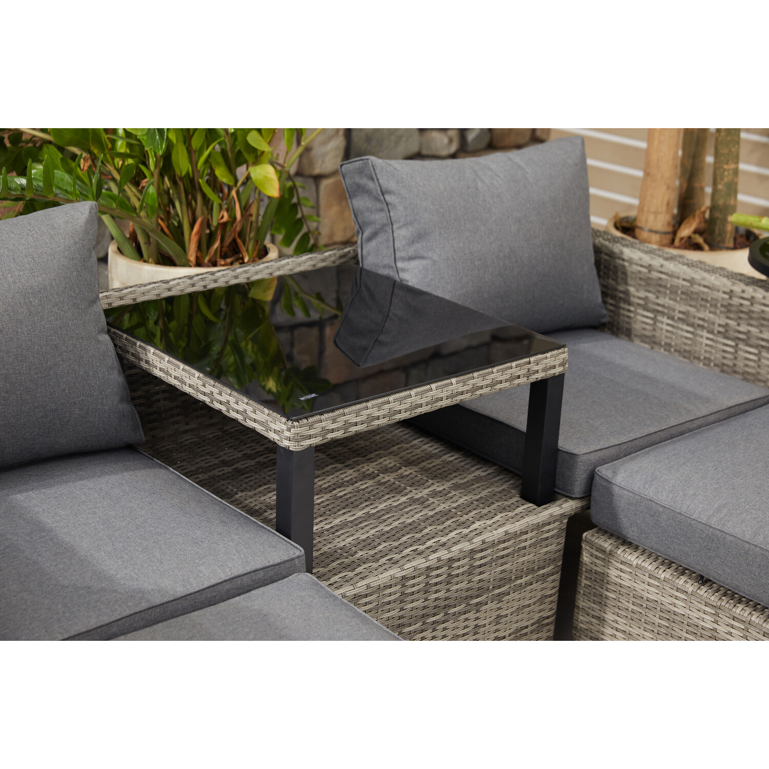 Malay Deluxe Malay New Hampshire 2 Seater Natural Transformer Patio Set Image 8