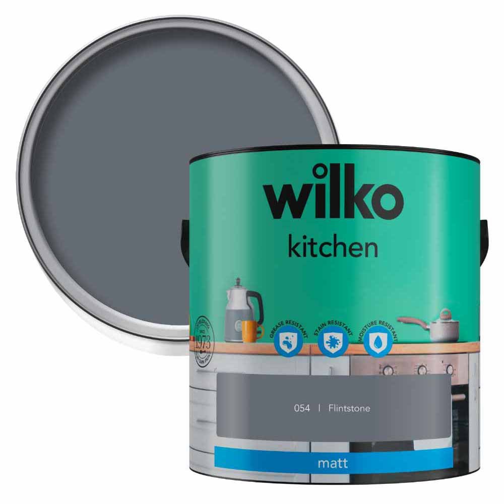 Wilko Kitchen Flintstone Matt Emulsion Paint 2.5L Image 1