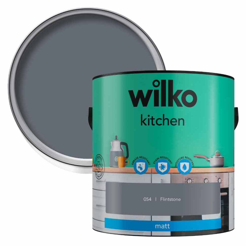 Wilko Kitchen Flintstone Matt Emulsion Paint 2.5L Wilko