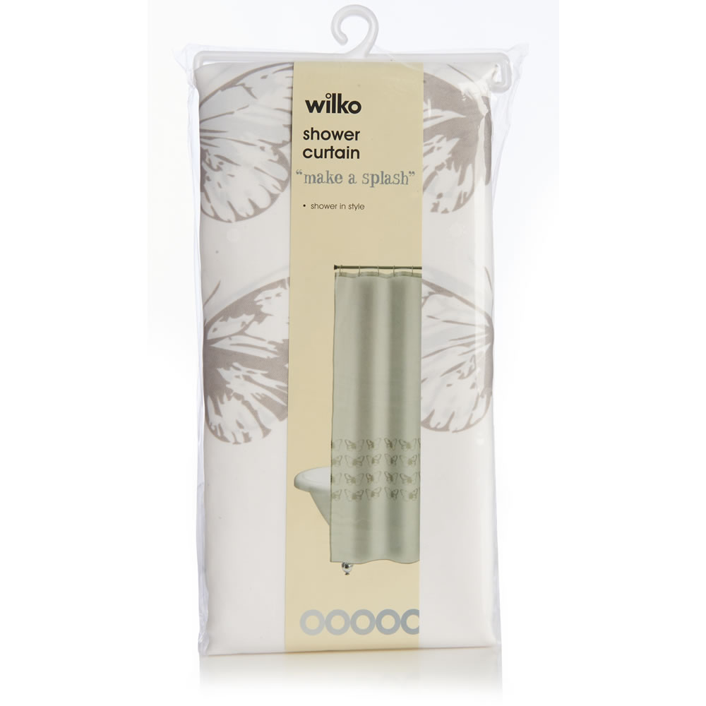 Wilko Butterfly Shower Curtain Wilko