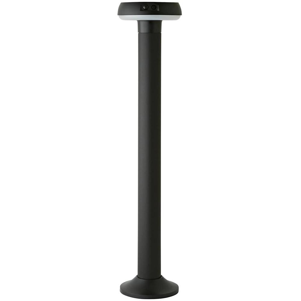 ValueLights Matte Black Solar LED Outdoor Bollard Light with PIR Motion Sensor Image 1