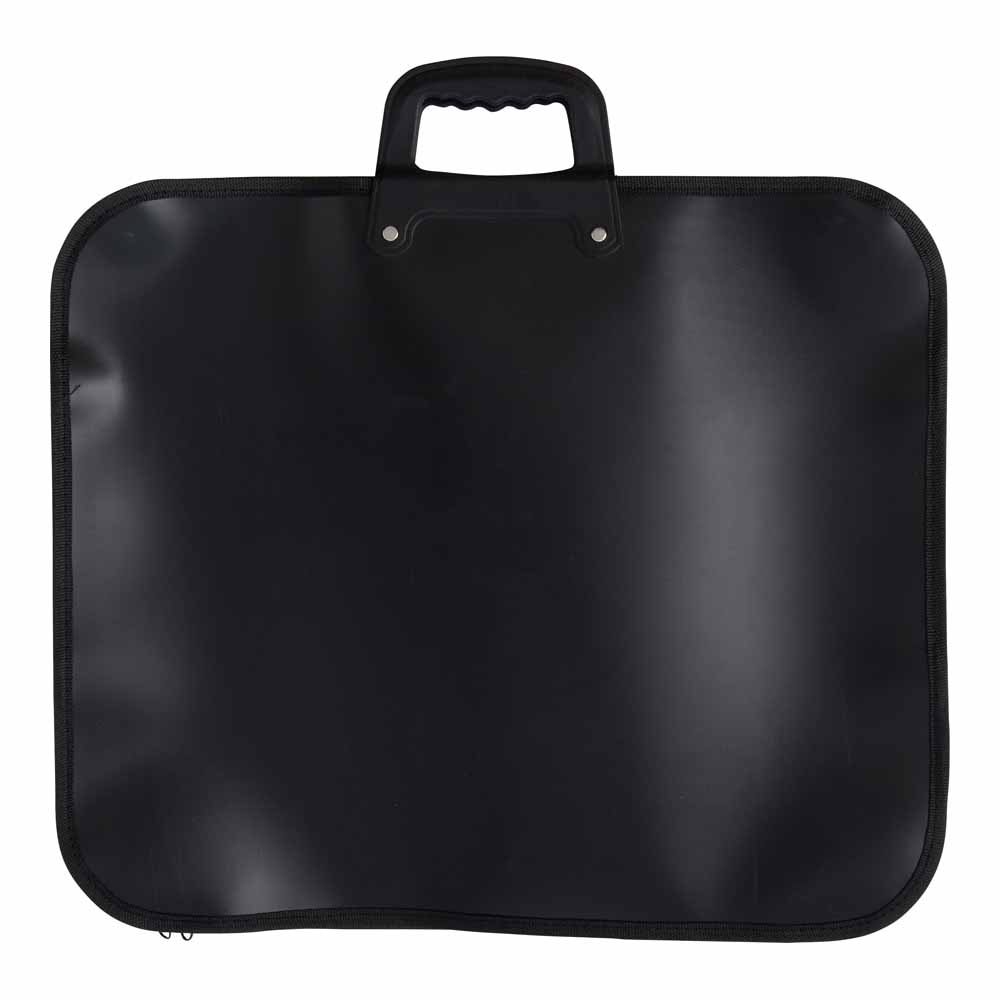 Wilko A3 Black Portfolio Case with Handle Image 1