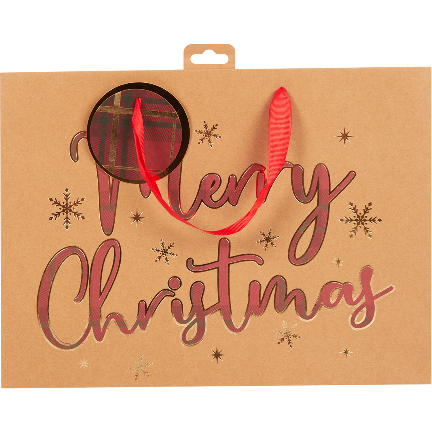 Tartan Merry Christmas Giftbag Image 1