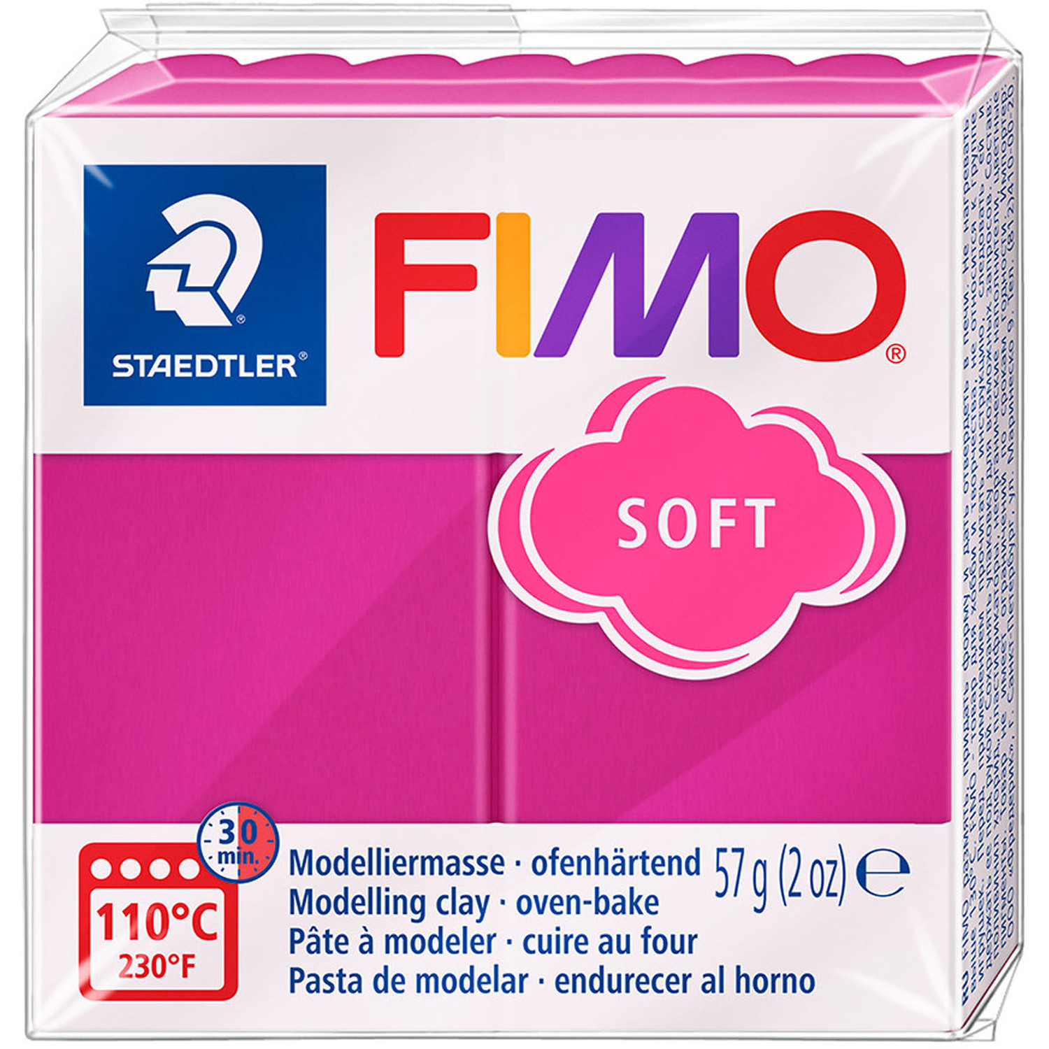 Staedtler FIMO Soft Modelling Clay Block - Raspberry Image 1