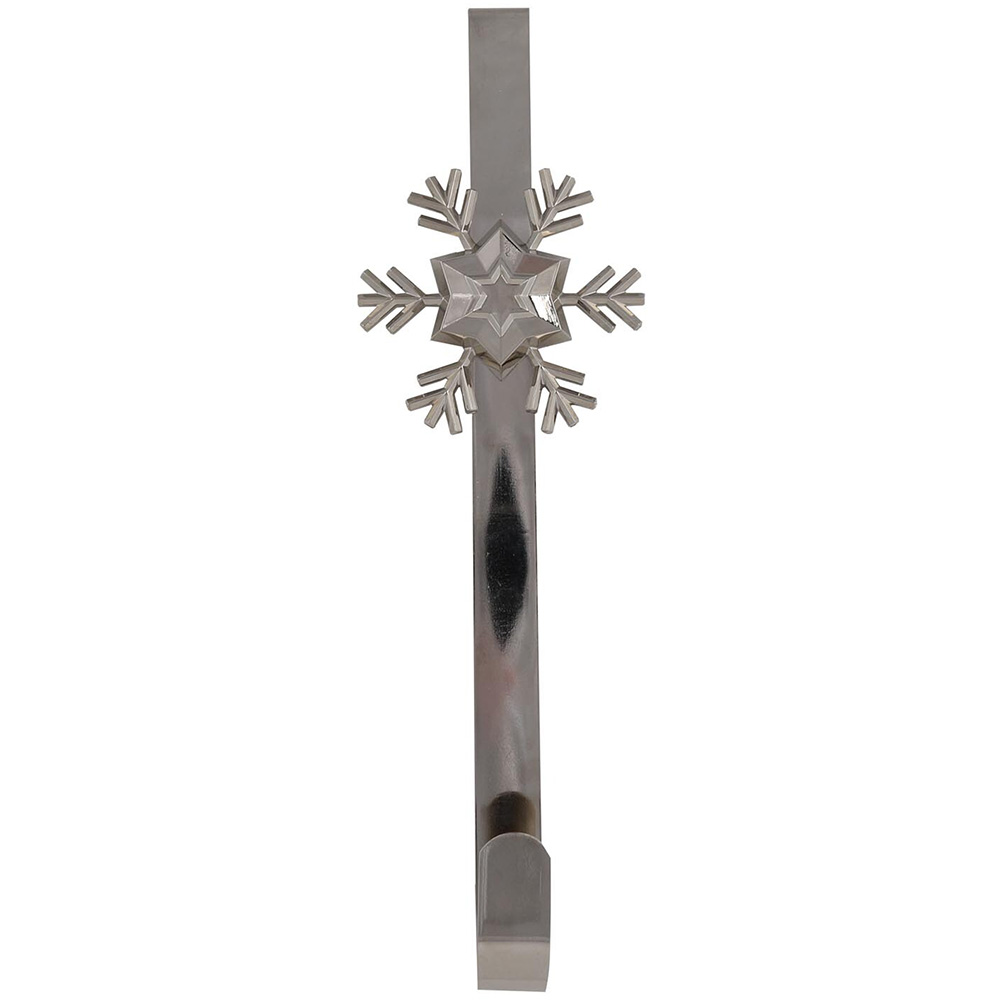 Frosted Fairytale Silver Snowflake Wreath Hanger Image 1