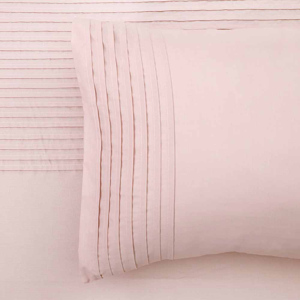 Wilko Pintuck Duvet Set Pink King Wilko