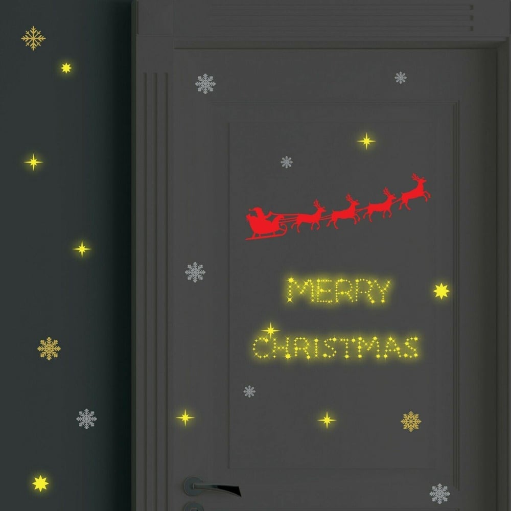 Walplus Crossing Over the Silent Night Self Adhesive Glow in Dark Christmas Wall Sticker Image 2