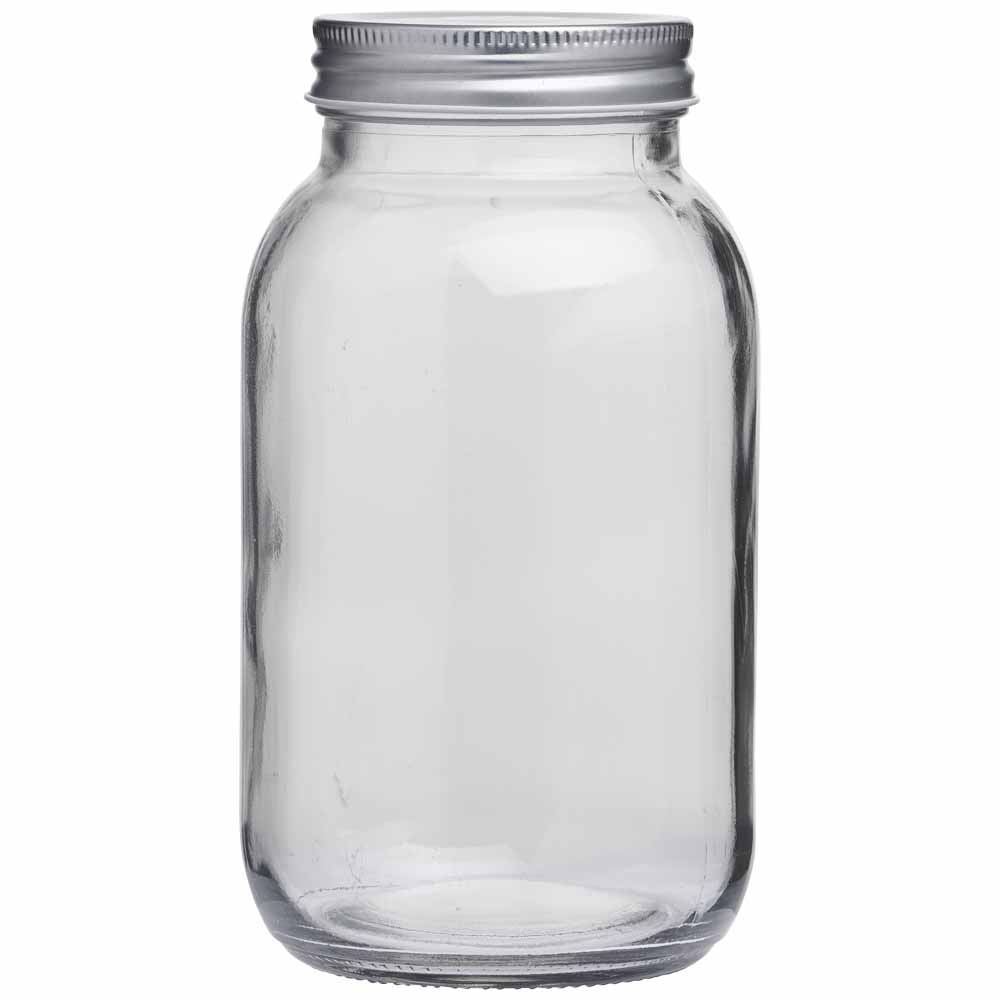 Wilko 1L Glass Preserve Jar