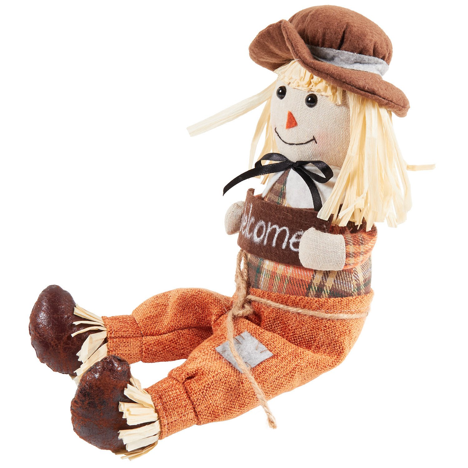 Autumnal Sitting Scarecrow Multicolour Image 2