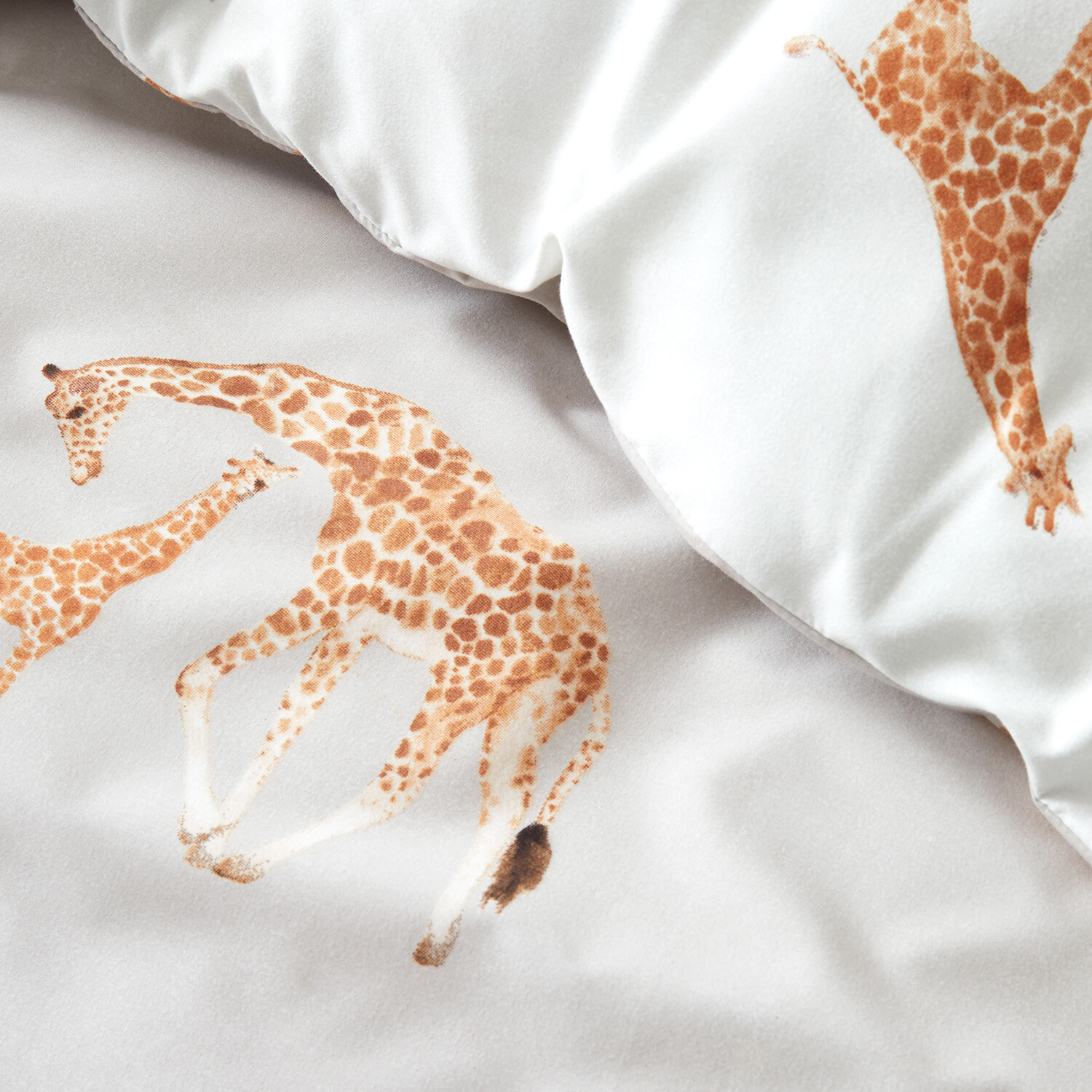 My Home Giraffe Duvet Cover and Pillowcase Set - Natural / Single Image 4