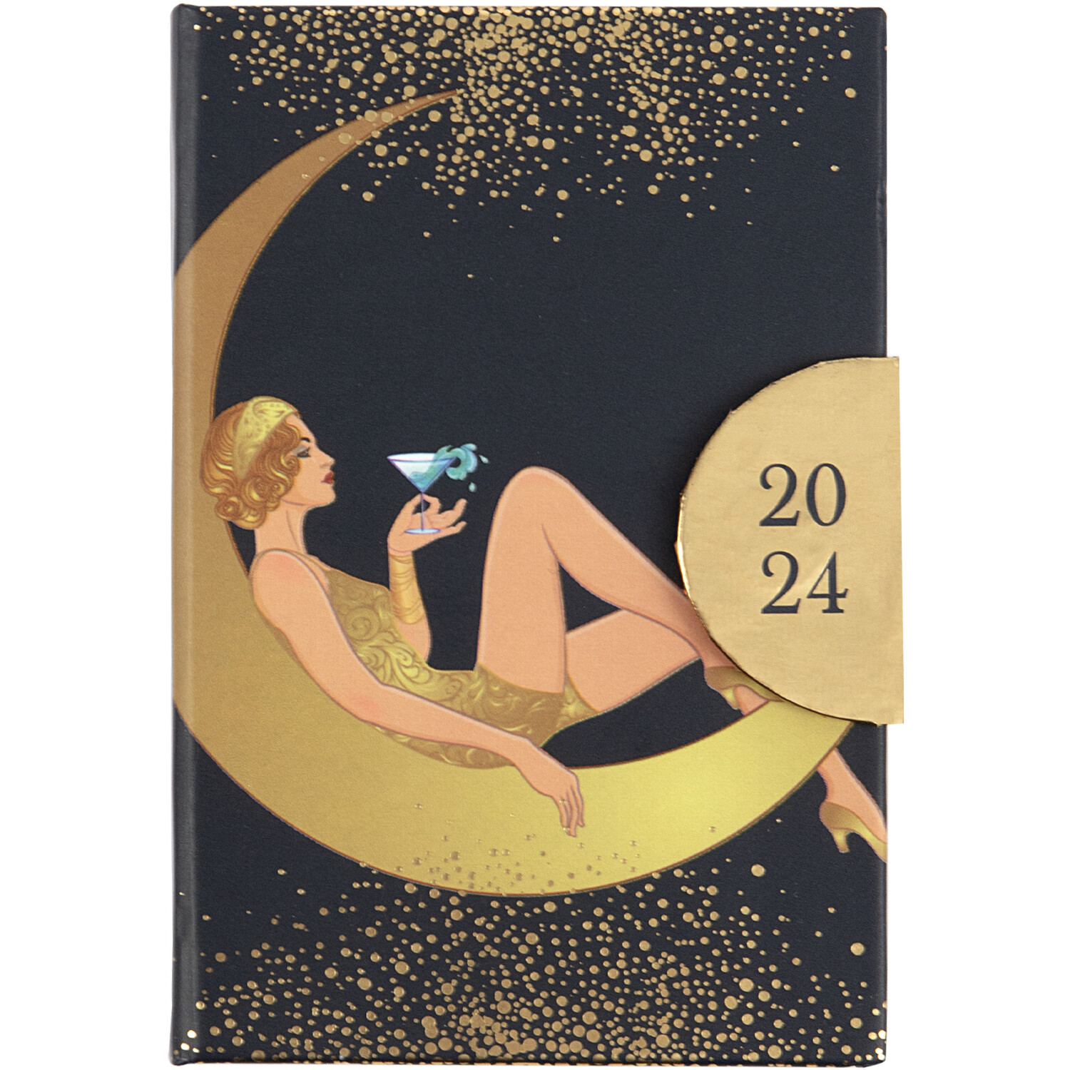 Mini Magnetic Art Deco Diary - Gold Image