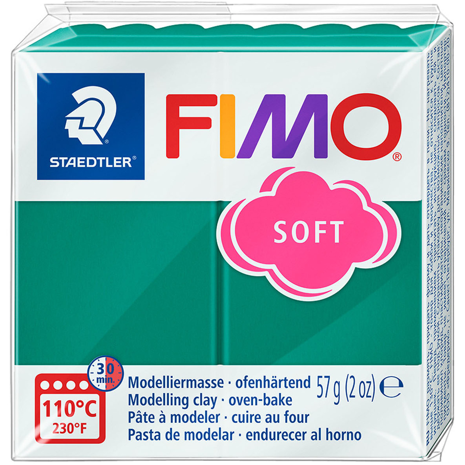 Staedtler FIMO Soft Modelling Clay Block - Emerald Image 1