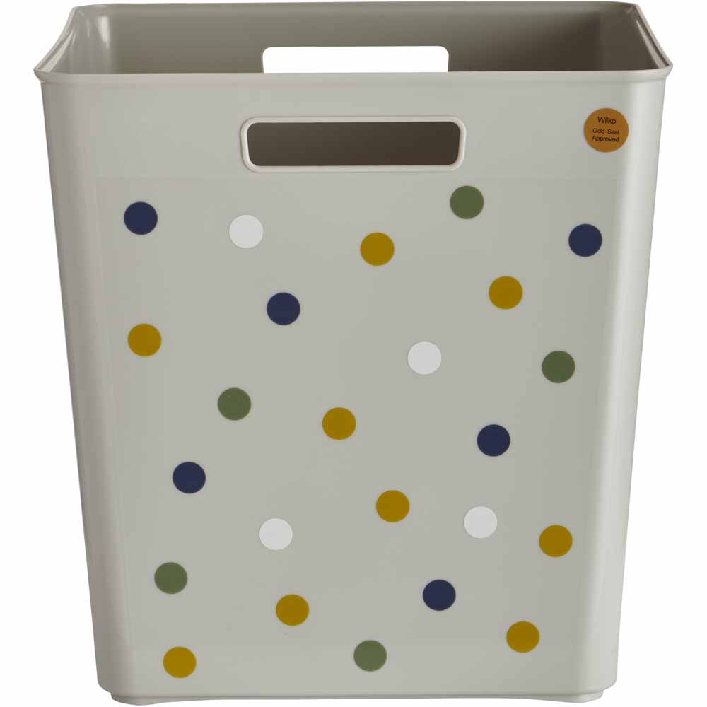 Wilko 30 x 30 Spots Plastic Cube Storage Box Wilko