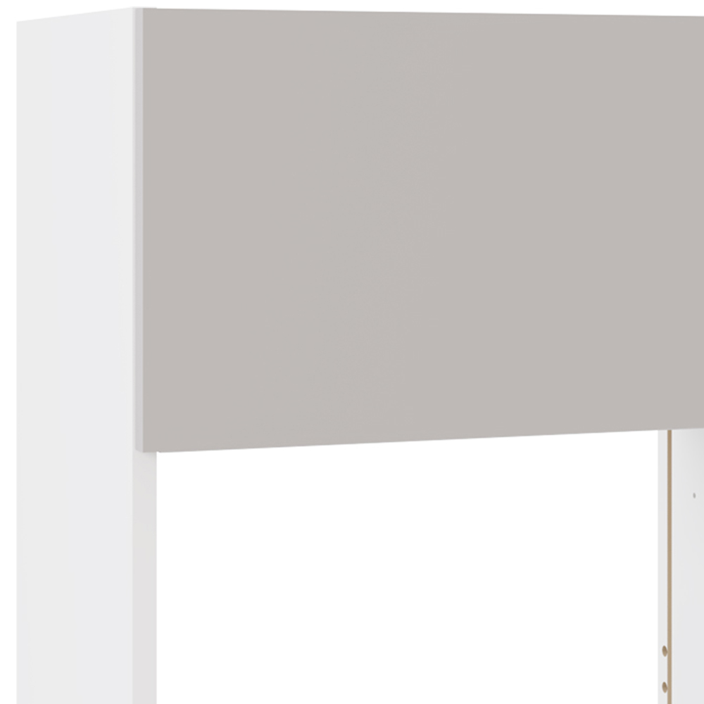 Kitchen Kit Slab Supergloss Light Grey Microwave Wall Unit 600mm Image 2