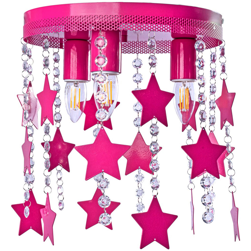 Milagro Star Hot Pink Ceiling Lamp 230V Image 1
