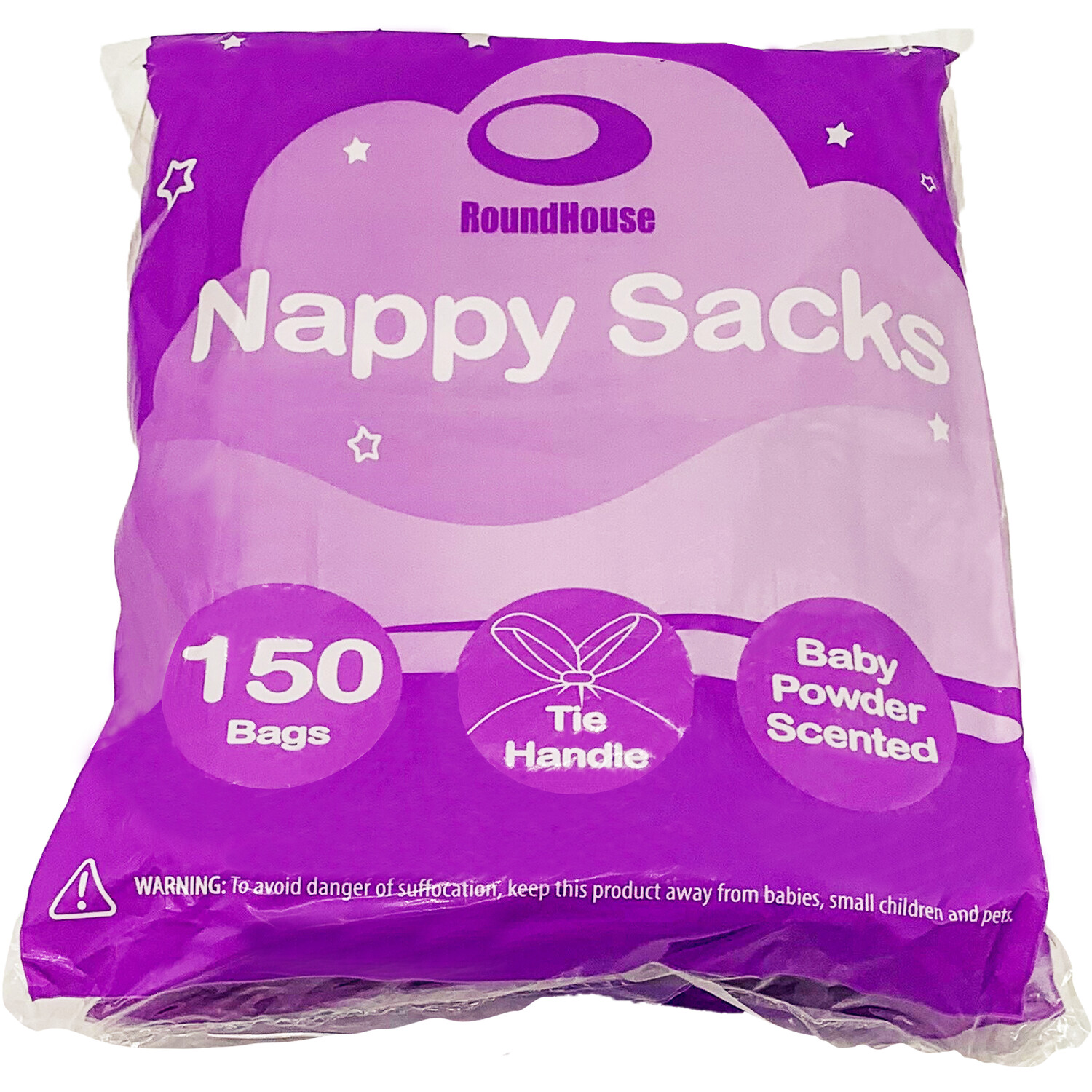 Pack of 150 Nappy Sacks - Purple Image