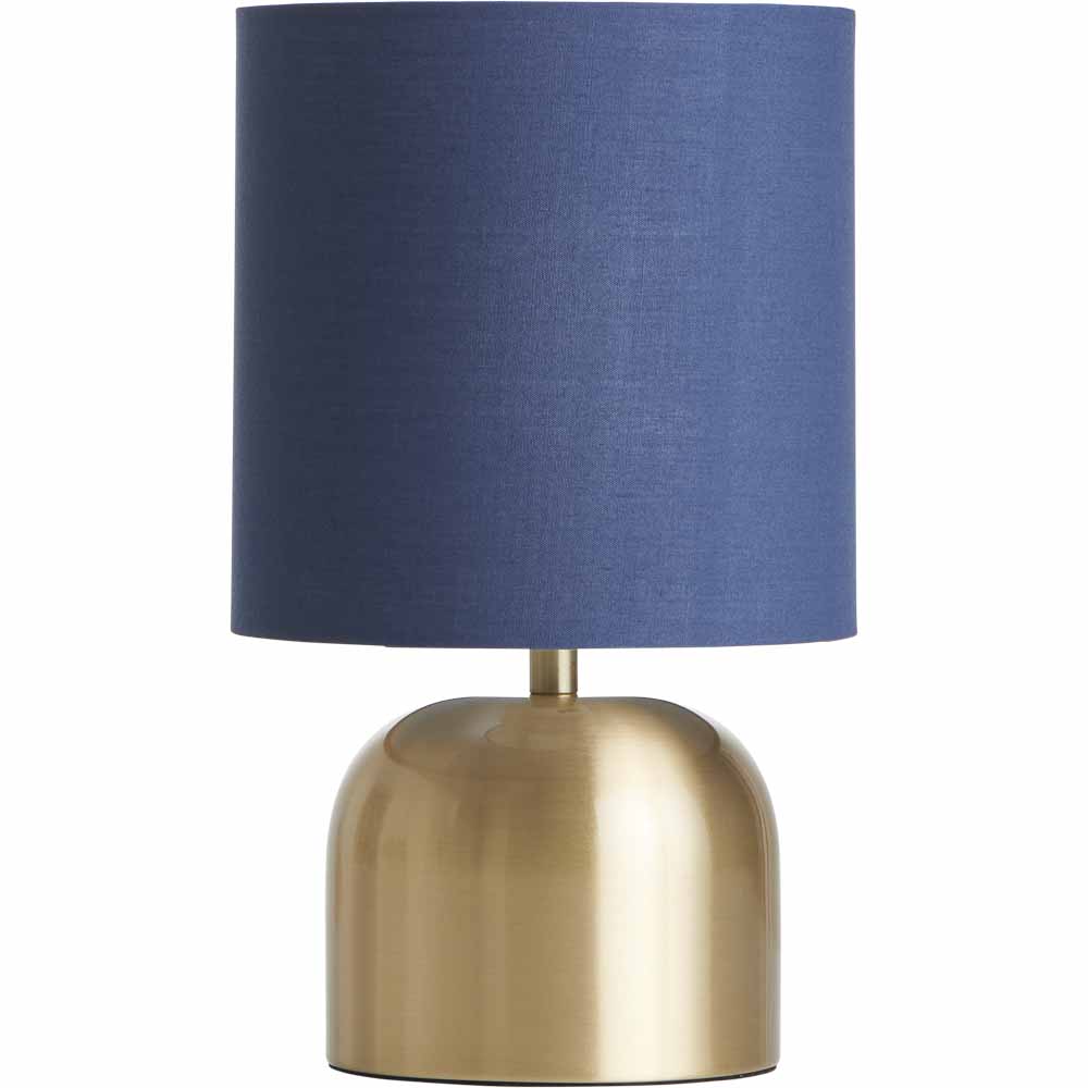 Wilko Gold and Navy Touch Lamp Wilko
