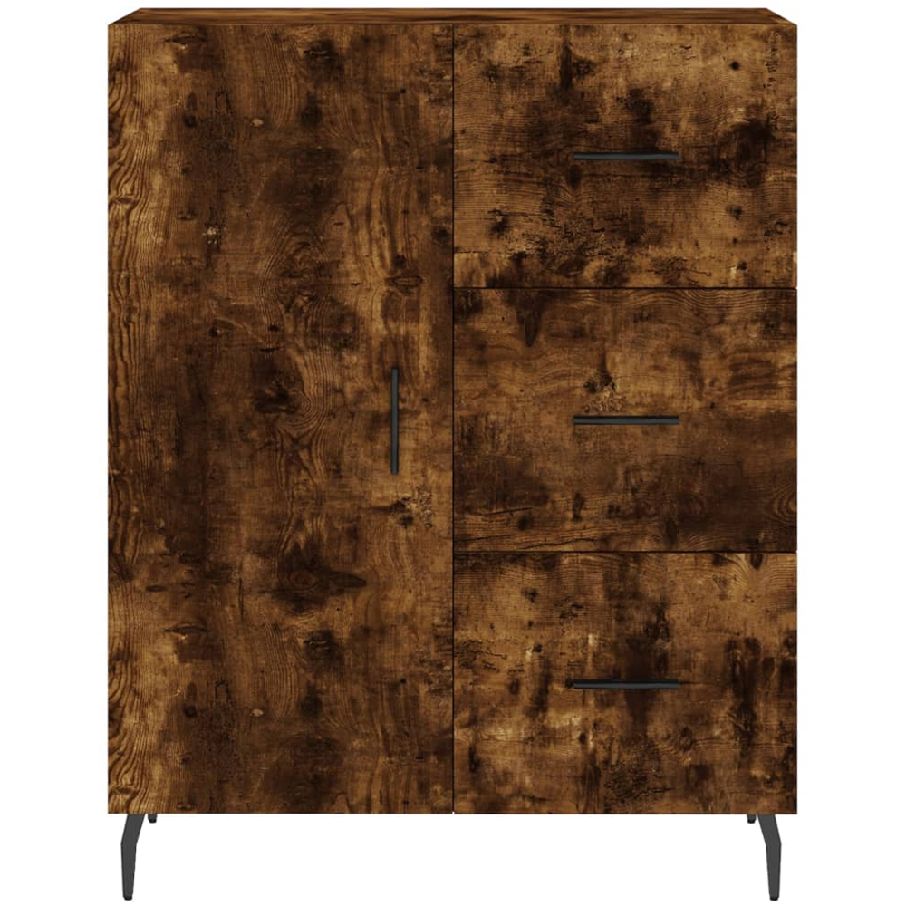 vidaXL 3 Door 3 Shelf Smoked Oak Highboard Image 8