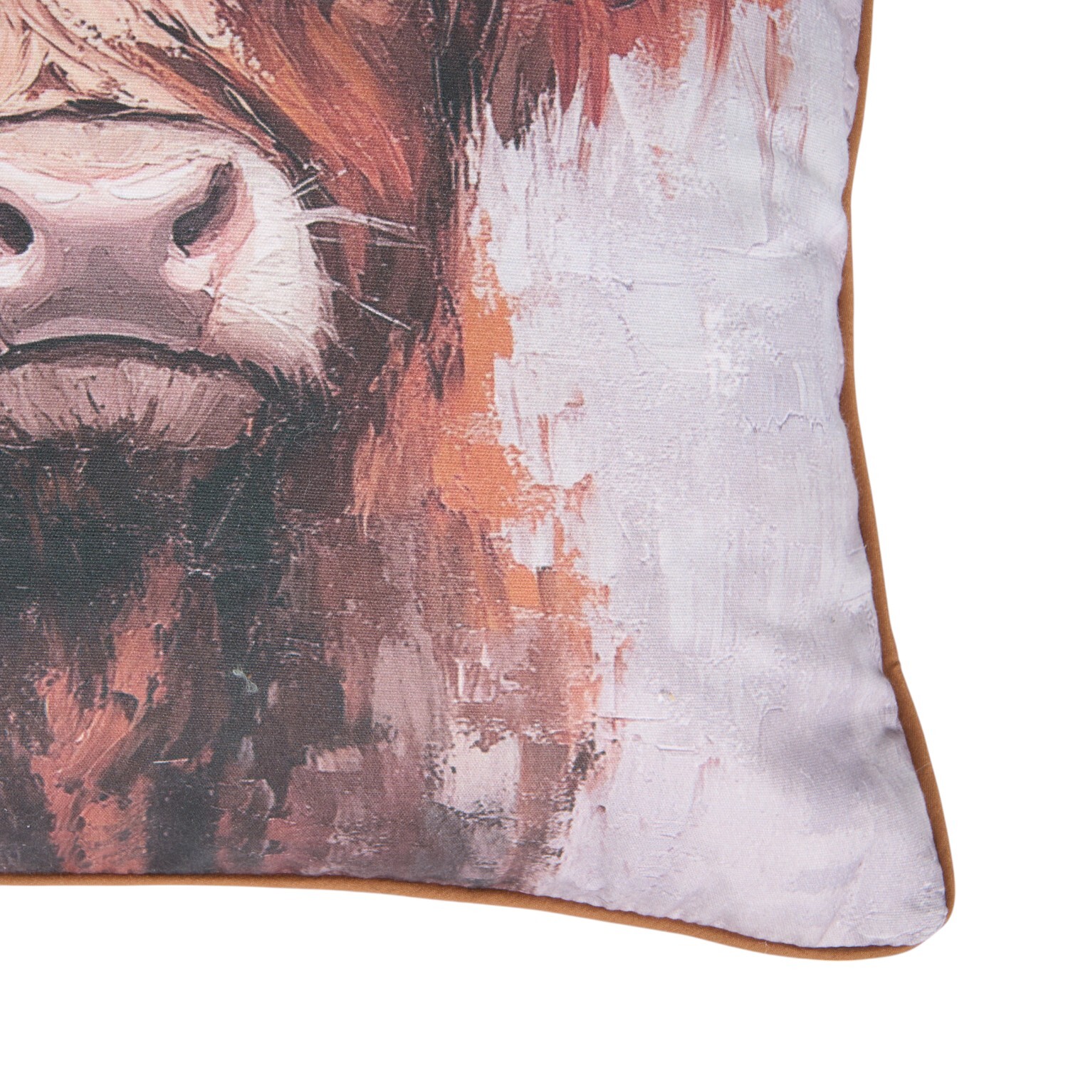 Ada Ingram Highland Cow Cushion Brown Image 2