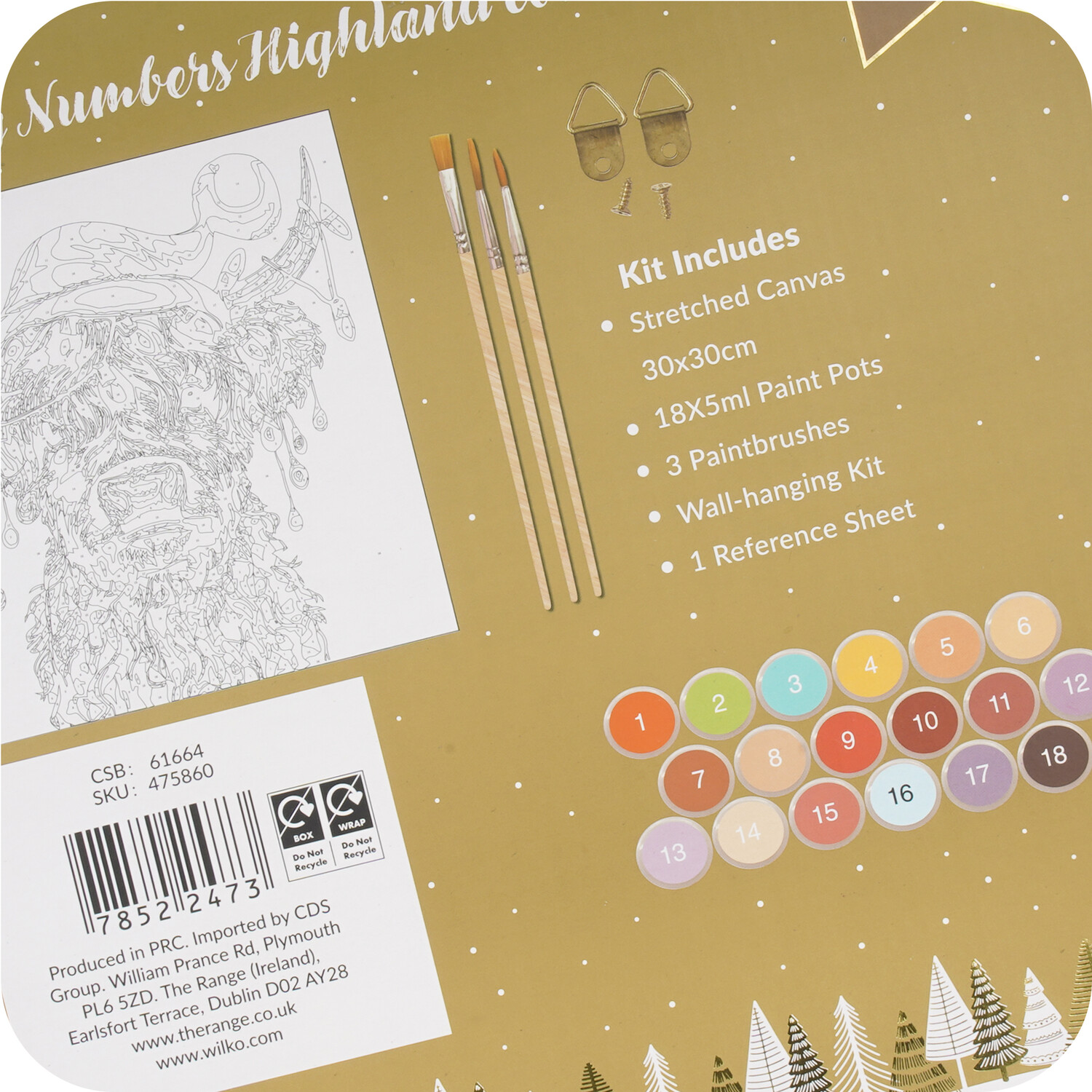 Paint By Numbers Highland Cow KitBrown Image 4