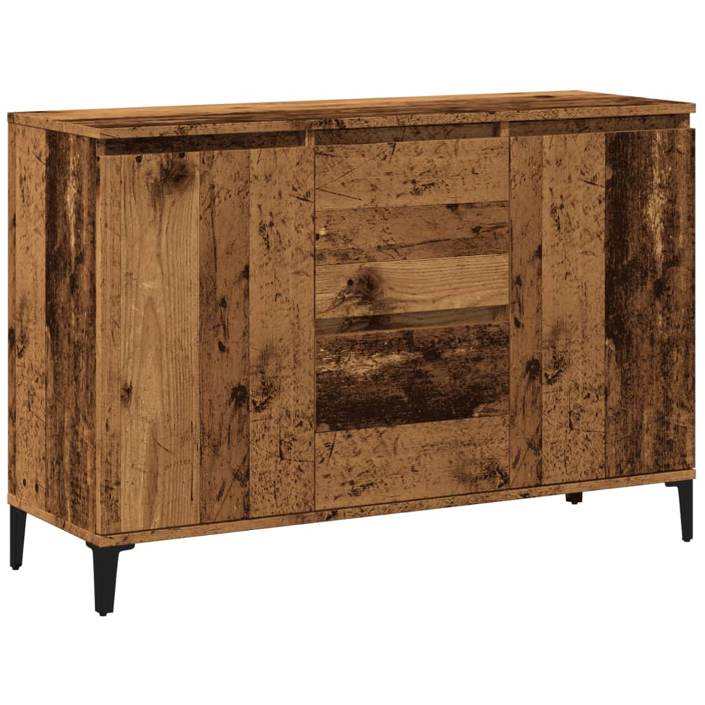 vidaXL 2 Door 2 Drawer Old Wood Sideboard Image 2