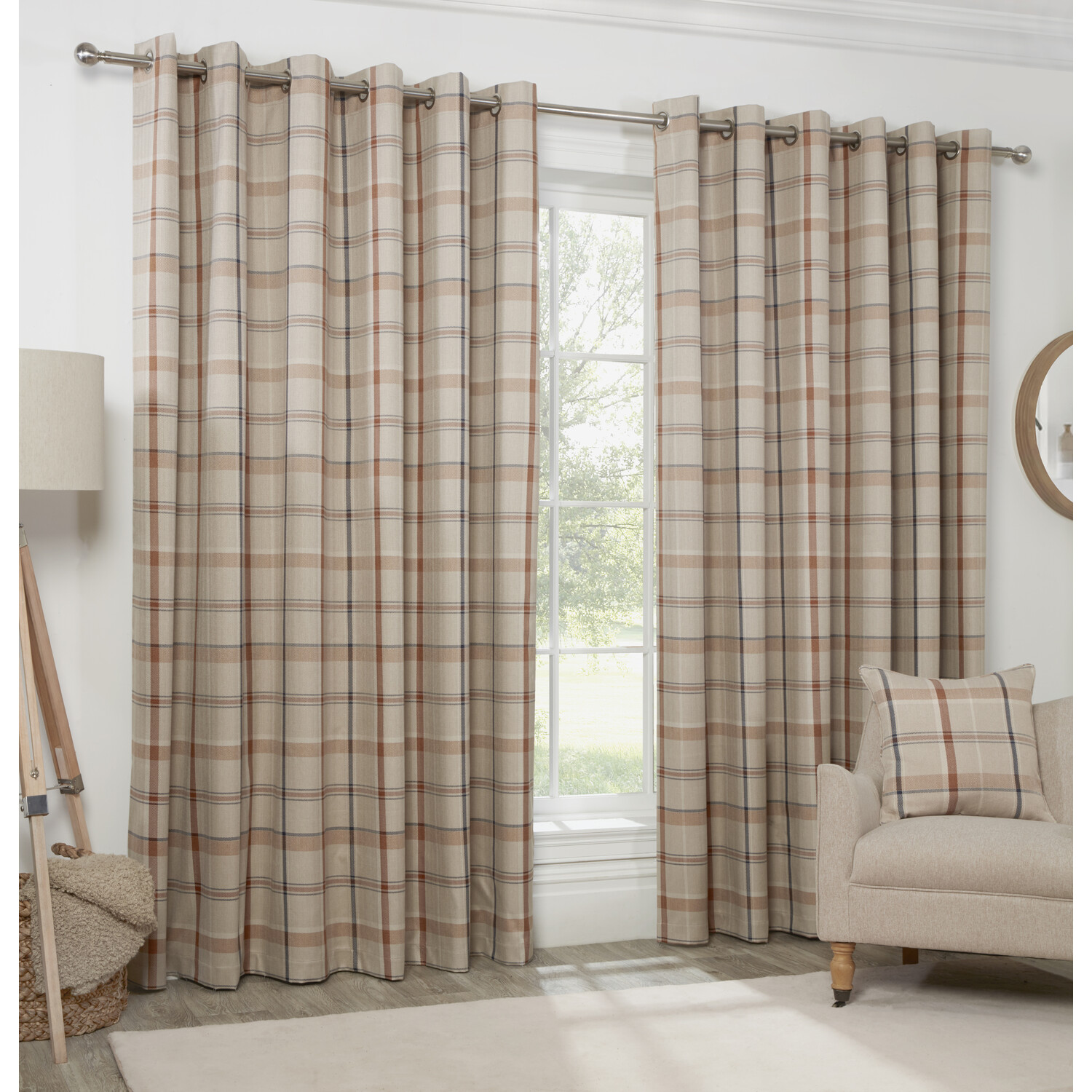 Divante Finlay Natural Blackout Curtains 229 x 229cm Image 2