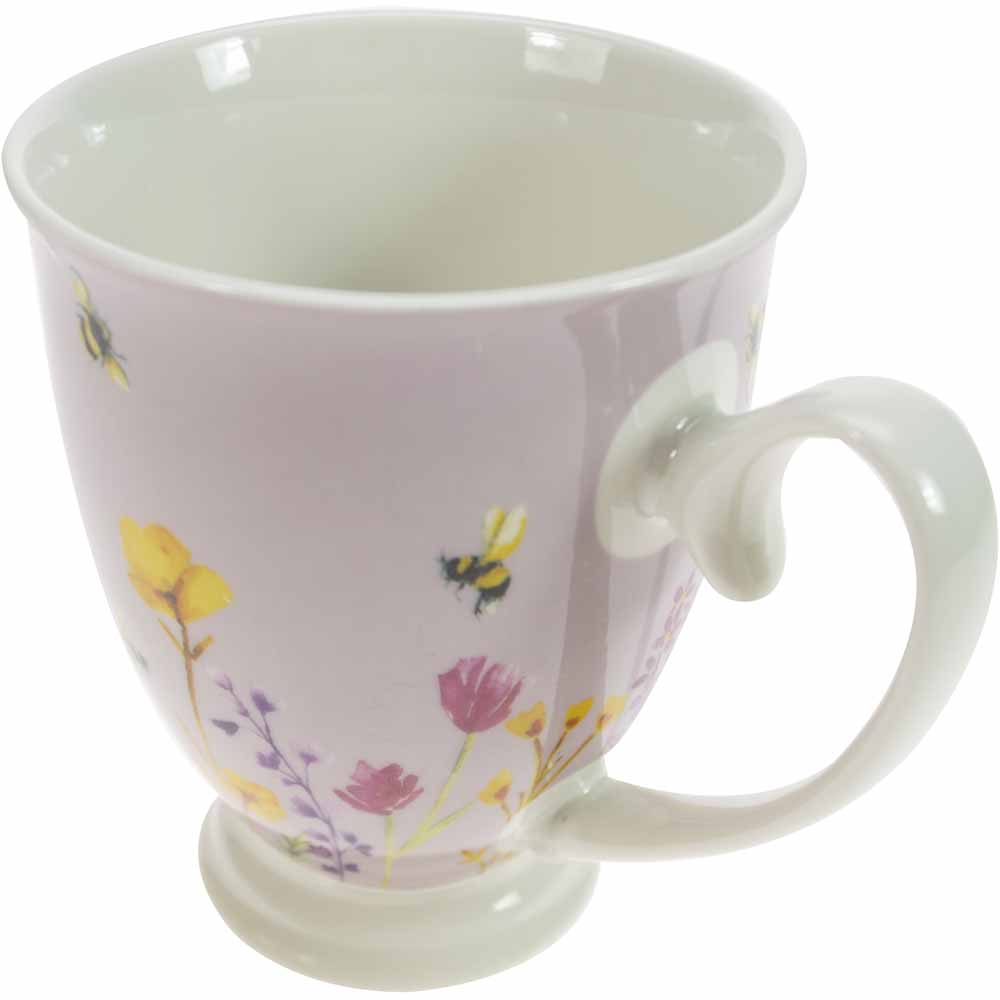 Wilko Purple Bee Design Mug Image 3