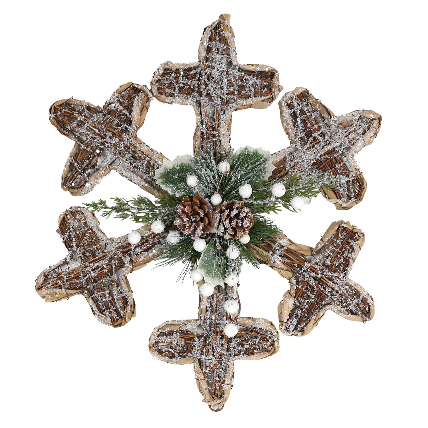 Rattan Snowflake Hanging Ornament Image