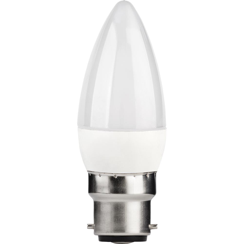Wilko 1 pack Bayonet B22/BC LED 6W 470 Lumens Dimm able Daylight Candle Light Bulb Image 2